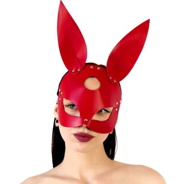 Шкіряна маска Зайки Art of Sex Bunny mask червона