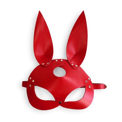 Кожаная маска Зайки Art of Sex Bunny mask красная