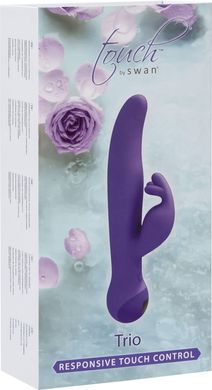 Touch by SWAN Trio - вібратор-кролик із ротацією Purple - фото