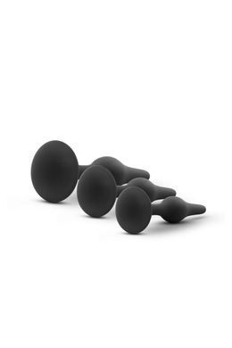 Набор анальных пробок Blush Luxe Beginner Plug Kit Black (1,9; 2,5; 3,2 см) - фото