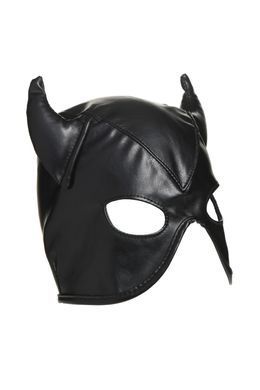 Маска Master Series Dungeon Demon Bondage Mask with Horns Black