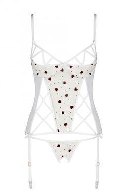 Еротичний корсет Passion LOVELIA CORSET white L/XL