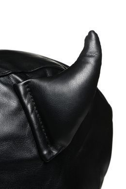 Маска Master Series Dungeon Demon Bondage Mask with Horns Black