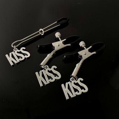 Зажимы для сосков и клитора Art of Sex - Nipple and clit clamps KISS - фото