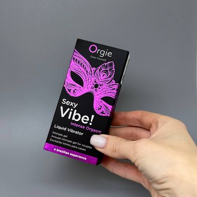 Жидкий вибратор Orgie SEXY VIBE Intense Orgasm усиление оргазма (15мл) - фото