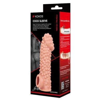 Насадка на член с отверстием для мошонки Kokos Cock Sleeve CS 004-L - фото