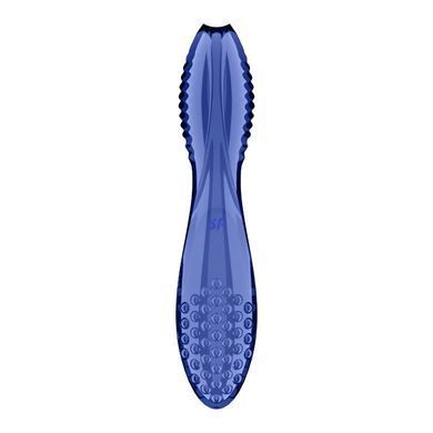 Двусторонний стеклянный дилдо Satisfyer Dazzling Crystal 2 Blue - фото
