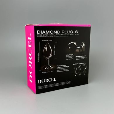 Анальна страза Dorcel Diamond Plug BLACK S (2,7 см) (пом'ята упаковка) - фото