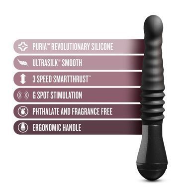 Пульсатор женский Temptasia by Blush Lazarus Thrusting Dildo Black - фото