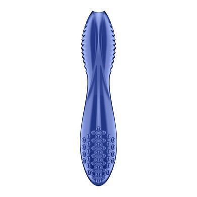Двусторонний стеклянный дилдо Satisfyer Dazzling Crystal 2 Blue - фото