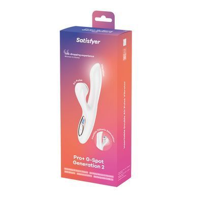 Satisfyer Pro+ G-Spot Generation 2 White - вібратор з вакуумною стимуляцією клітора білий - фото