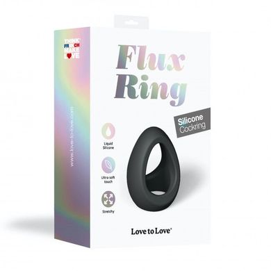 Подвійне ерекційне кільце Love To Love FLUX RING BLACK ONYX - фото