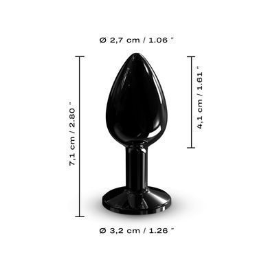 Анальна страза Dorcel Diamond Plug BLACK S (2,7 см) (пом'ята упаковка) - фото