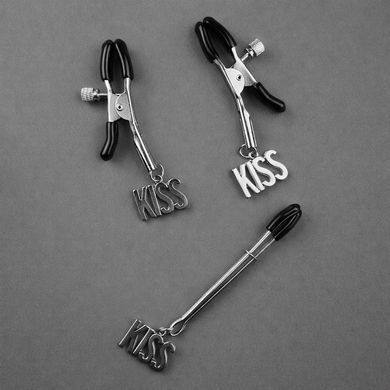 Зажимы для сосков и клитора Art of Sex - Nipple and clit clamps KISS - фото