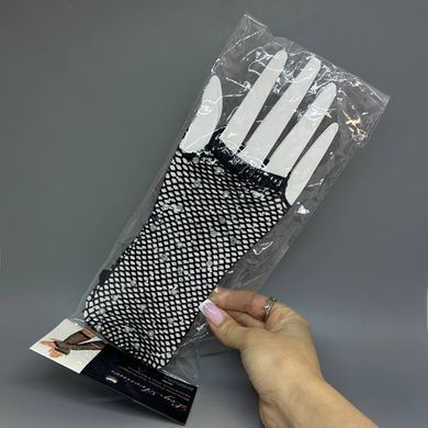 Мітенки сітка Leg Avenue Rhinestone Fishnet Arm Warmers Black