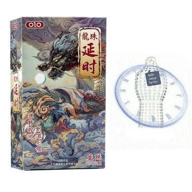 Презерватив Olo DOT RUSH 2080 (1 шт) точковий пролонгуючий - фото