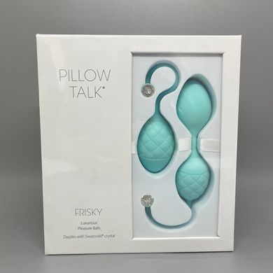 Вагинальные шарики с кристаллом Сваровски PILLOW TALK мятные - фото