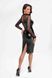 Платье Noir Handmade F310 Sublime wetlook and flocked mesh midi dress M