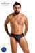 Труси чоловічі з ланцюжком та відкритою попою Passion 030 SLIP OPEN TOM black L/XL чорні
