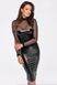 Платье Noir Handmade F310 Sublime wetlook and flocked mesh midi dress M