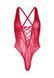 Еротичне боді Leg Avenue Floral lace thong teddy OS Red