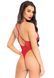 Еротичне боді Leg Avenue Floral lace thong teddy OS Red
