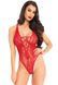 Еротичне боді Leg Avenue Floral lace thong teddy OS Red