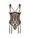 Корсет з трусиками Obsessive Soranna cupless corset & crotchless thong S/M