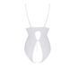 Боді з ажурним декором та доступом Passion Ursula Body white S/M - фото товару