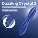 Двусторонний стеклянный дилдо Satisfyer Dazzling Crystal 2 Blue - фото товара