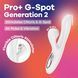 Satisfyer Pro+ G-Spot Generation 2 White - вібратор з вакуумною стимуляцією клітора білий - фото товару