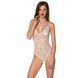 Боді з ажурним декором та доступом Passion Ursula Body white S/M - фото товару