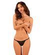 Трусики Obsessive Celia Noir thong XL/2XL черные