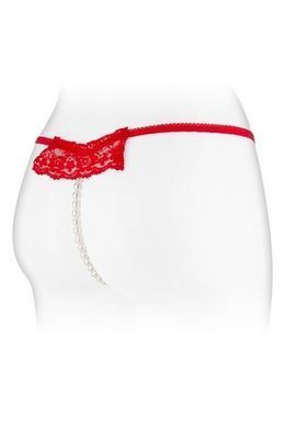 Трусики-стрінги з перловою ниткою Fashion Secret KATIA Red S/M/L