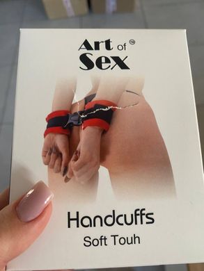 Наручники Art of Sex Handcuffs Soft Touch красные (мятая упаковка)