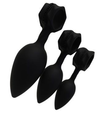 Набір анальних пробок Bathmate Anal Training Plugs (2,5; 3,1; 3,8 см) - фото
