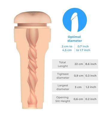 Kiiroo Feel Stroker Butt pale - мастурбатор анус для секс-машини Kiiroo Keon тілесний - фото