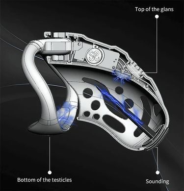 Пояс верности мужской с электростимуляцией LOCKINK SEVANDA Nautilus Estim Chastity Cage
