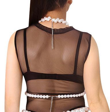 Лиф из жемчуга Art of Sex Jasmine белый XS-2XL