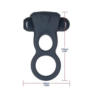 Lux Active &ndash; Triad &ndash; Vibrating Dual Cock Ring - двойное эрекционное кольцо с вибропулей и пультом ДУ - фото