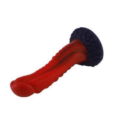 Фаллоимитатор для секс-машин Hismith 8.35" Curved Silicone Dildo Red Monster Series, Красный