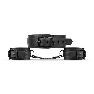 Ошейник с наручниками Bedroom Fantasies Collar & Cuffs Black - фото
