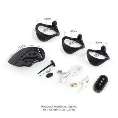 Пояс верности мужской с электростимуляцией LOCKINK SEVANDA Nautilus Estim Chastity Cage