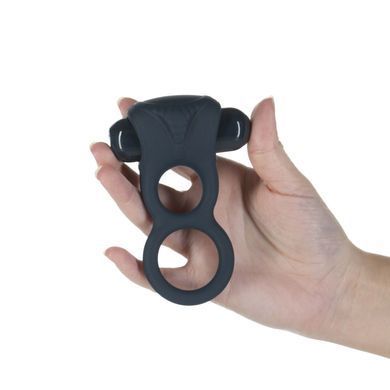 Lux Active &ndash; Triad &ndash; Vibrating Dual Cock Ring - двойное эрекционное кольцо с вибропулей и пультом ДУ - фото