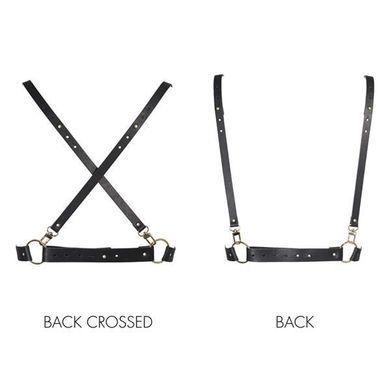 Портупея з екошкіри Bijoux Indiscrets MAZE - X Harness Black