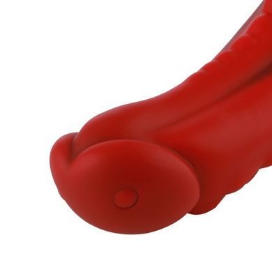 Фаллоимитатор для секс-машин Hismith 8.35" Curved Silicone Dildo Red Monster Series, Красный