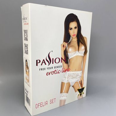 Комплект білизни Passion OFELIA SET OpenBra white S/M - фото