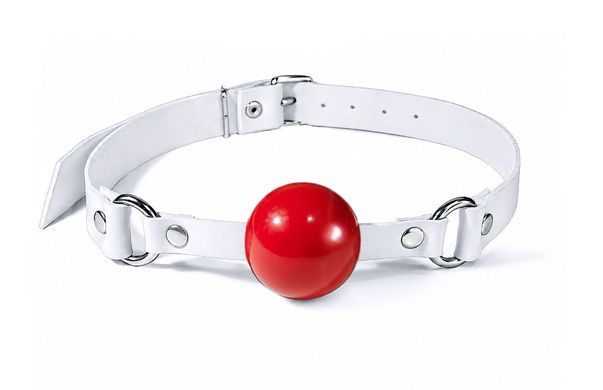 Кляп з кулькою Feral Feelings Silicon Ball Gag White/Red - фото