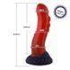Фаллоимитатор для секс-машин Hismith 8.35" Curved Silicone Dildo Red Monster Series, Красный