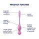 Вагінальні смарт-кульки з вібрацією Satisfyer Love Birds 1 Connect App Pink - фото товару